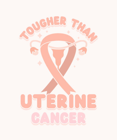 Uterine Cancer T-Shirt Design Template to Spread Awareness 5278i-5691