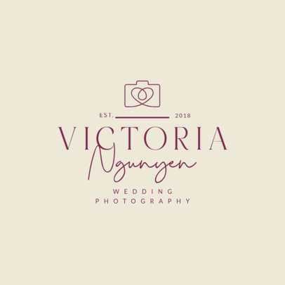 Online Logo Template for Professional Wedding Photography Service