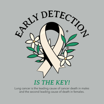 Informative Instagram Post Maker With a Lung Cancer Awareness Theme