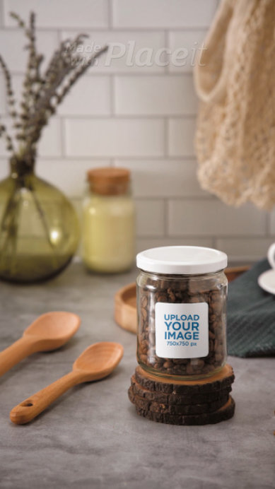 Video of an Eco Jar Being Placed on a Kitchen Table