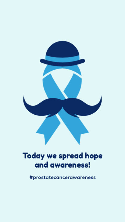 Prostate Cancer Awareness Instagram Story Template Featuring a Graphic 2960k-5694