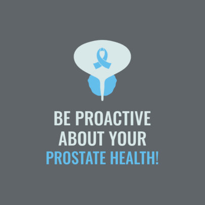 Awareness Instagram Post Generator Featuring a Prostate Cancer Theme 4623h-5694