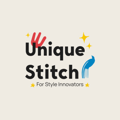 Etsy Shop Logo Template Featuring Colorful Boho-Style Graphics