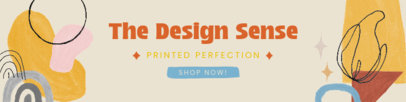 Etsy Shop Banner Template with Abstract Boho-Style Graphics 6361 el1