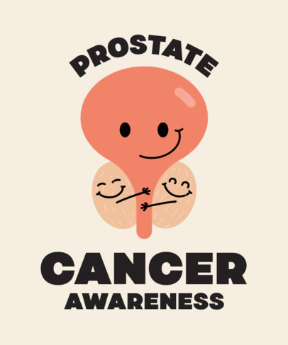 T-Shirt Design Maker Featuring a Prostate Cancer Awareness Theme
