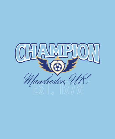 Soccer-Themed T-Shirt Design Maker Inspired by Manchester Club