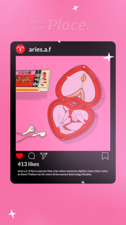 Instagram Story Video Creator Featuring an Aries-Themed Meme 6770