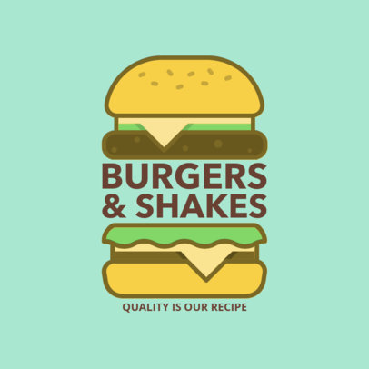 Burger Restaurant Logo Maker with Split Graphics