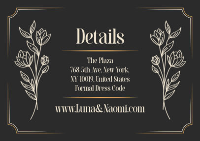 Wedding Details Card Creator for a Wedding Ceremony