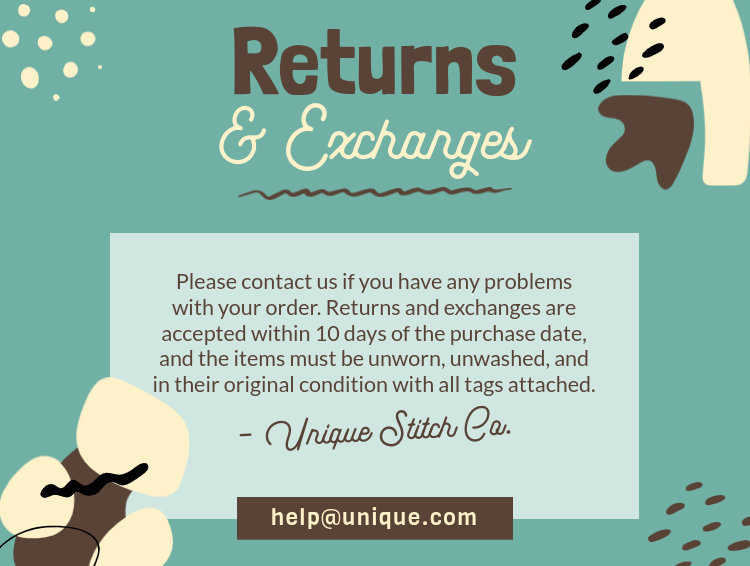 Placeit Boho Style Etsy Listing Template with an Exchange Policy Message