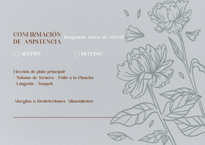 Floral RSVP Card Generator for a Wedding Ceremony