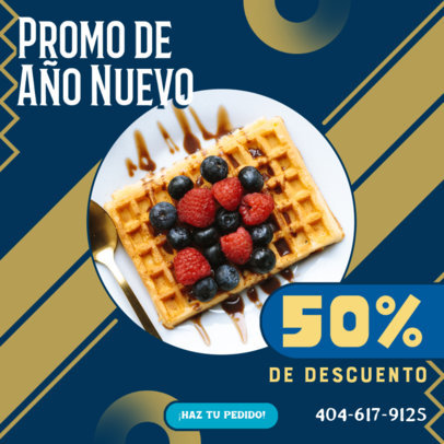 Instagram Post Template with a Restaurant's New Year's Discount 5904d