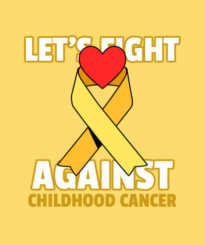 Inspiring T-Shirt Design Template to Fight Childhood Cancer