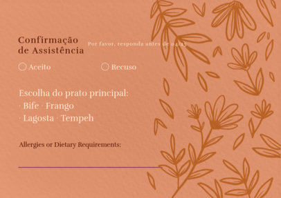 Modern RSVP Card Template for a Wedding Ceremony