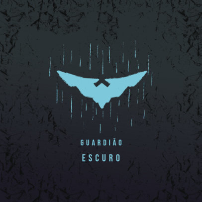 Batman-Inspired Logo Generator Featuring a Flying Animal Silhouette 5924g