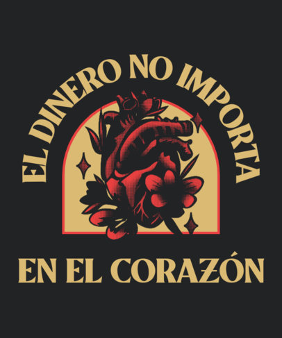 T-Shirt Design Creator With a Selena-Inspired Illustration