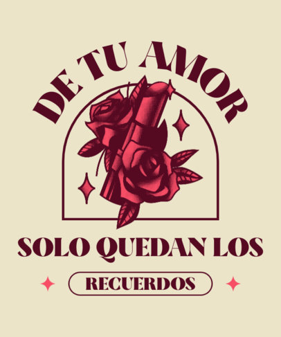 Song-Themed T-Shirt Design Template Inspired by Selena