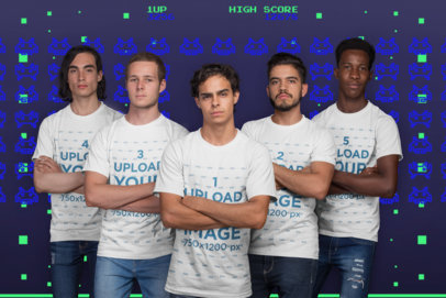 T-Shirt Mockup of an Esports Team