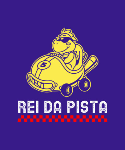 T-Shirt Design Maker with a Retro Bullet Cartoon Inspired by Mario Kart 5688b