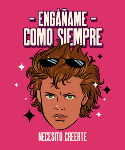 LuisMi-Inspired T-Shirt Design Maker Featuring a Quote Inspired by a Song