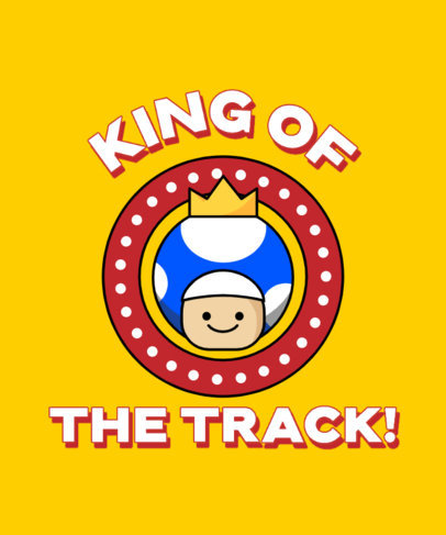 T-Shirt Design Generator with a Mario Kart-Inspired Character Illustration 5689b