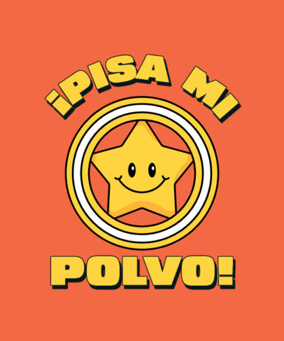 Mario Kart-Inspired T-Shirt Design Maker Featuring an Illustrated Star  5689e