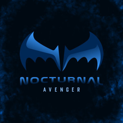 Logo Template with a Bat-Shaped Emblem 