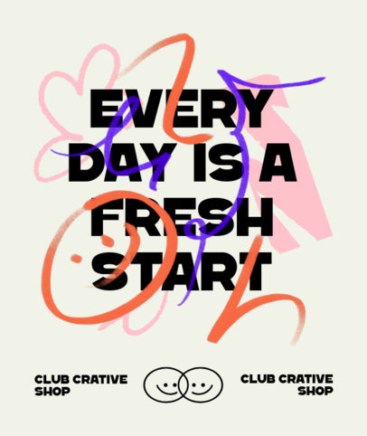 Tote Bag Design Maker Featuring a Quote and Colorful Doodles