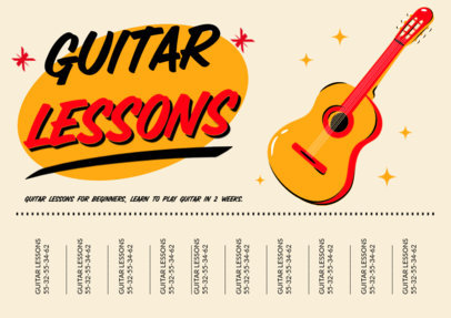 Tear-Off Flyer Template for Roller Skating Lessons