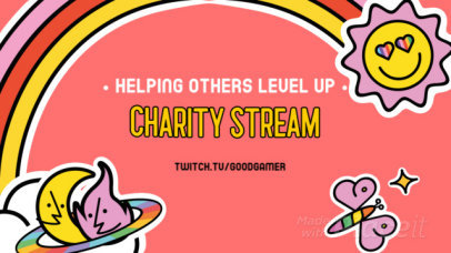 Twitch Screen Video Maker for a Charity Streaming Featuring Cute Animated Graphics 4669a 6864