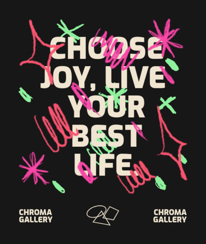 Tote Bag Design Generator With Colorful Doodles and a Quote