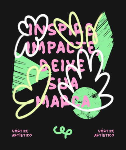 Doodle-Themed Tote Bag Design Template Featuring an Optimistic Quote