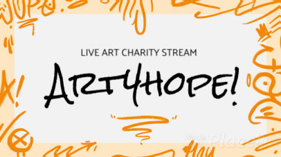 Twitch Screen Video Maker Featuring Animated Text for an Art Charity Stream 2654a 6863