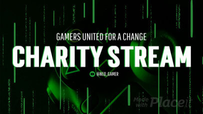 Twitch Screen Video Creator with Matrix-Inspired Animations for a Gaming Charity Event