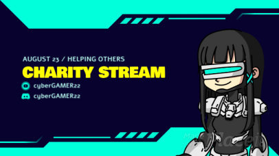 Twitch Ended-Screen Video Template for a Charity Streaming
