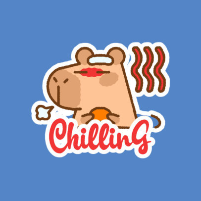 Twitch Emote Design Maker Featuring Cute Capybara Illustrations