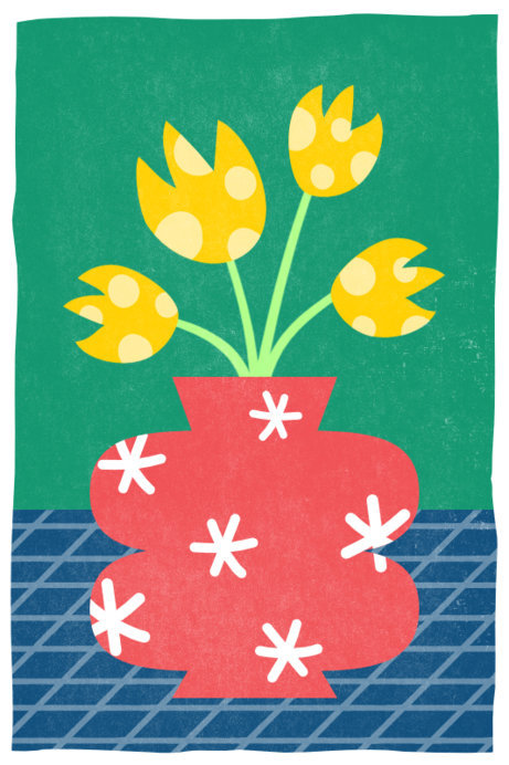 Placeit - Flower-Themed Poster Template Featuring a Painting