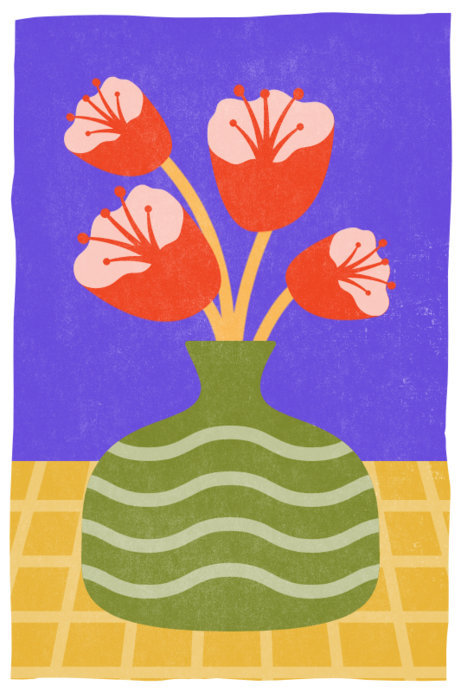 Placeit - Online Poster Creator Featuring a Flower Vase Illustration
