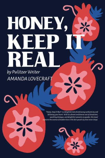 Front Book Cover Generator with Background Flower Illustrations