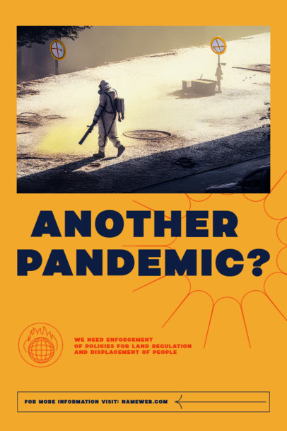 Art Print Design Maker with an AI-Created Pandemic Illustration 
