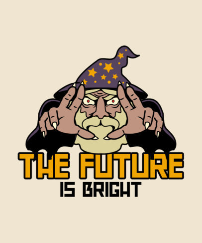 T-Shirt Design Generator Featuring an Old Wizard Character