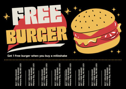 Illustrated Tear-Off Flyer Generator for a Free Burger 5712c