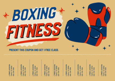 Tear-Off Flyer Design Maker for a Free Boxing Class 5712e