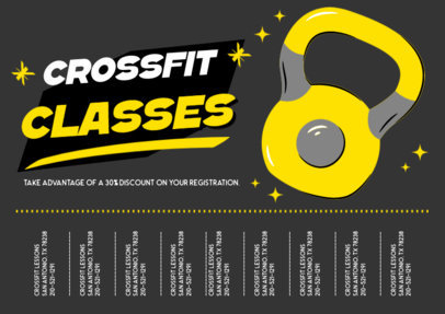 Tear-Off Flyer Design Creator for Crossfit Class Discount 5712f