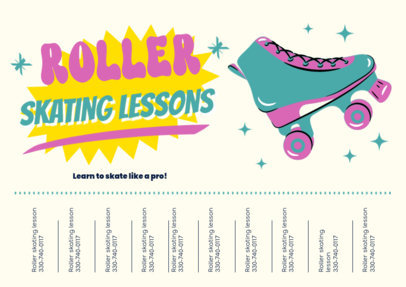 Tear-Off Flyer Design Maker for Guitar Lessons 5712a