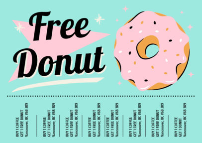 Tear-Off Flyer Design Creator for Free Donuts  5712b