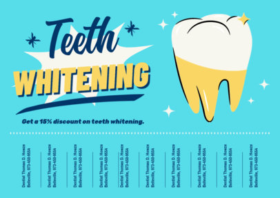 Tear-Off Flyer Template for a Teeth Whitening Discount 5712d