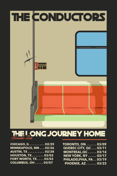 Poster Design Generator with an Illustration Promoting a World Tour 6385c