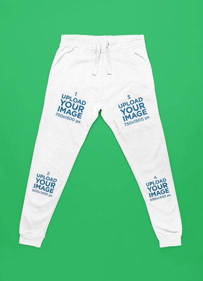 Mockup of a Pair of Sweatpants Placed on a Colorful Backdrop m33401