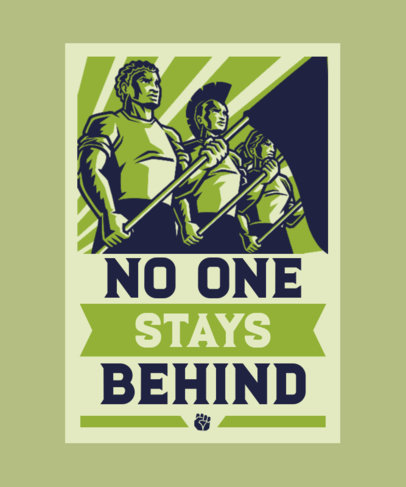 T-Shirt Design Maker Featuring Illustrated Revolutionary Social Fighters 